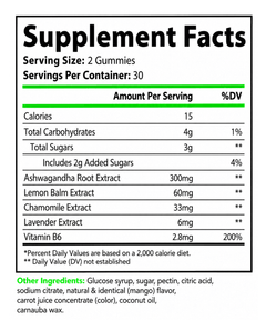 Ashwagandha + Vitamin B6 Gummies EU-3