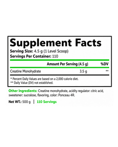 Creatine Monohydrat Raspberry - 500g EU-3