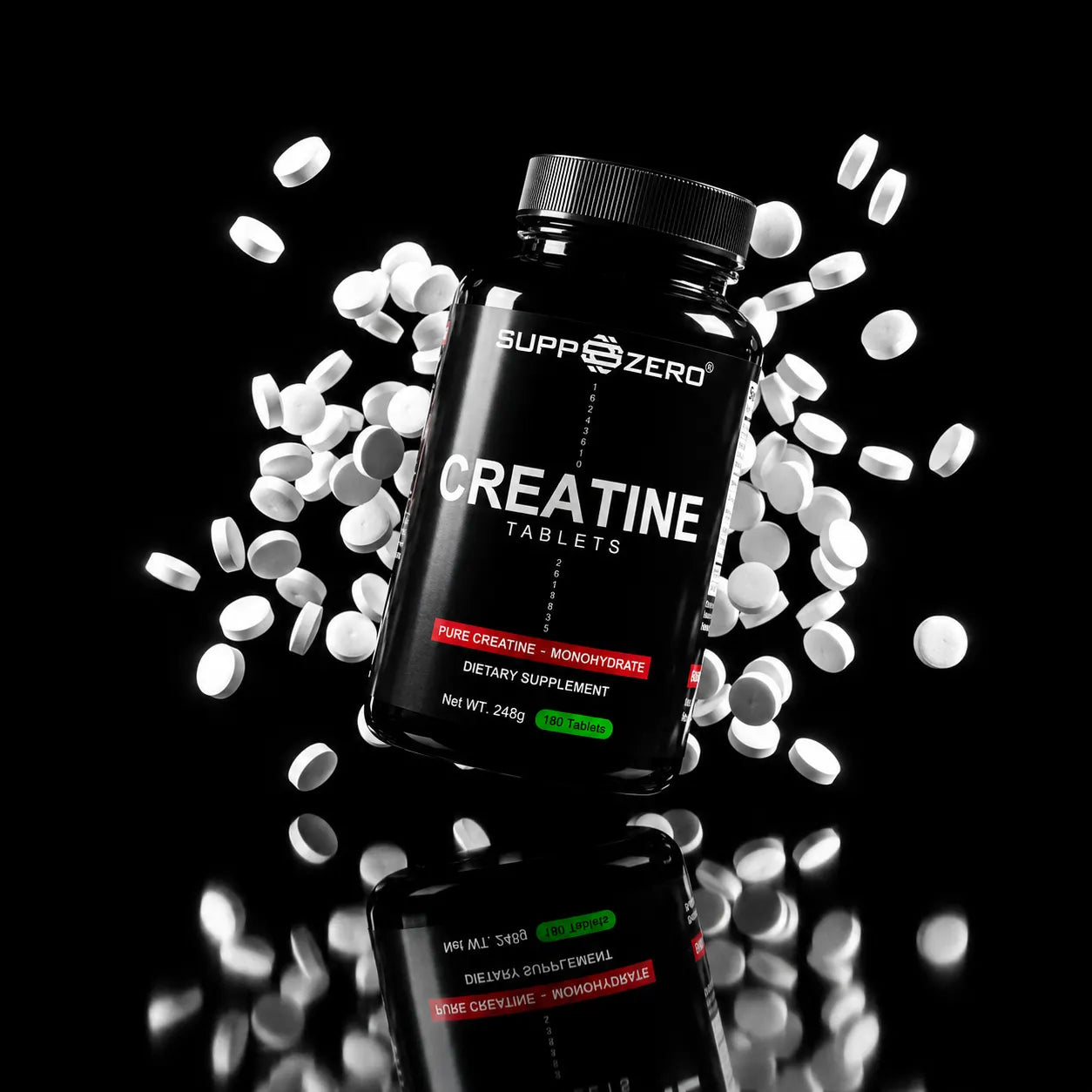Creatine Monohydrate – 180 vegan tablets EU-1