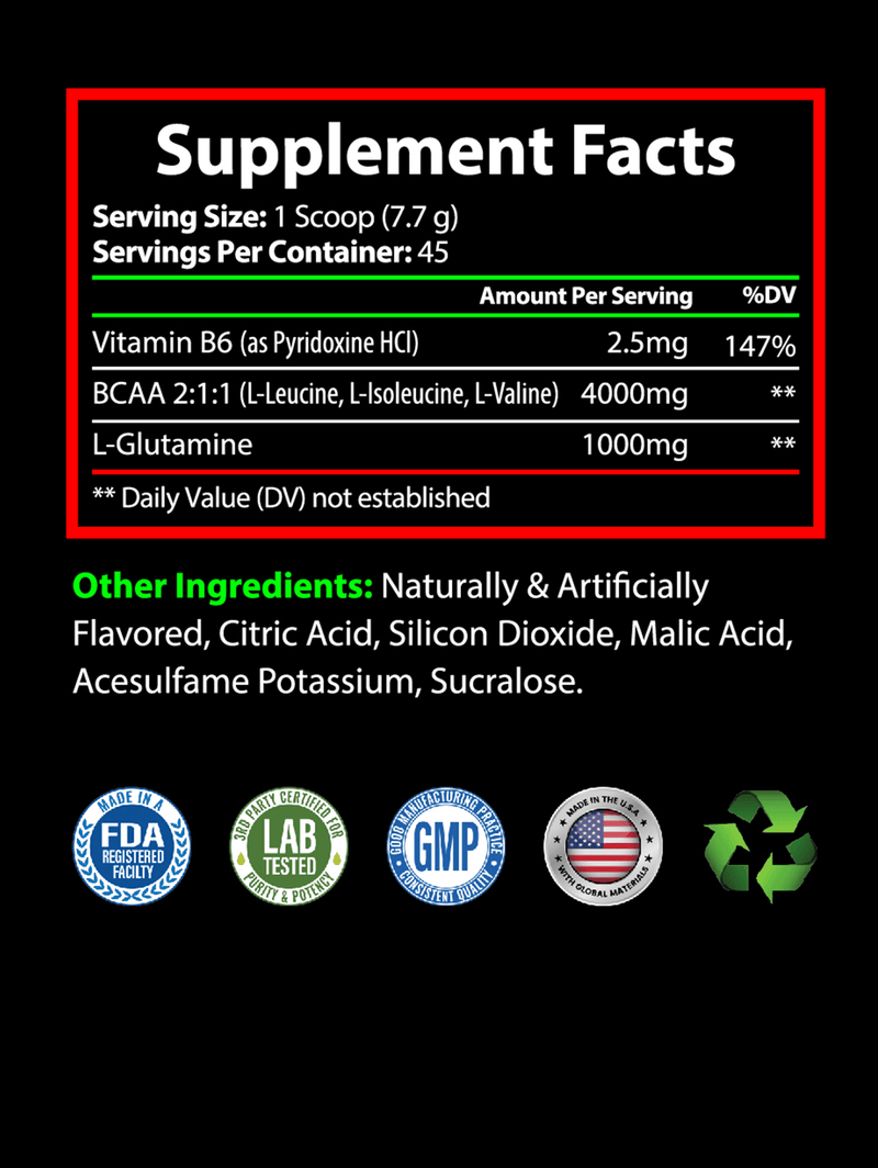 BCAA 2:1:1 Shock Powder (Fruit Punch)-3
