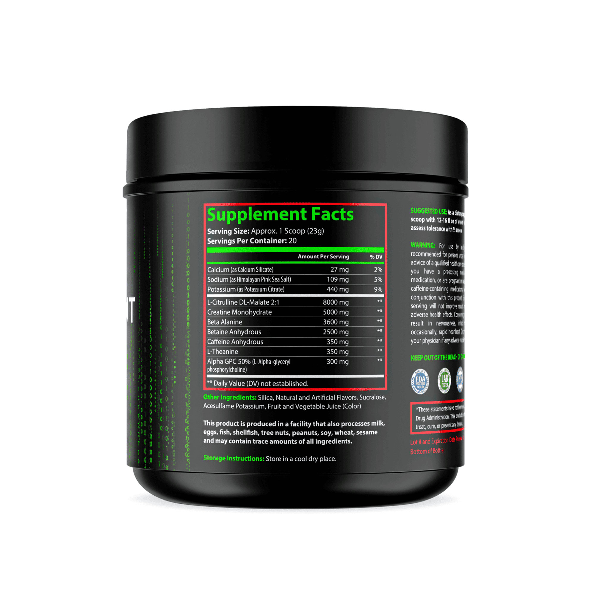 SUPPZERO® Pre-Workout with Creatine