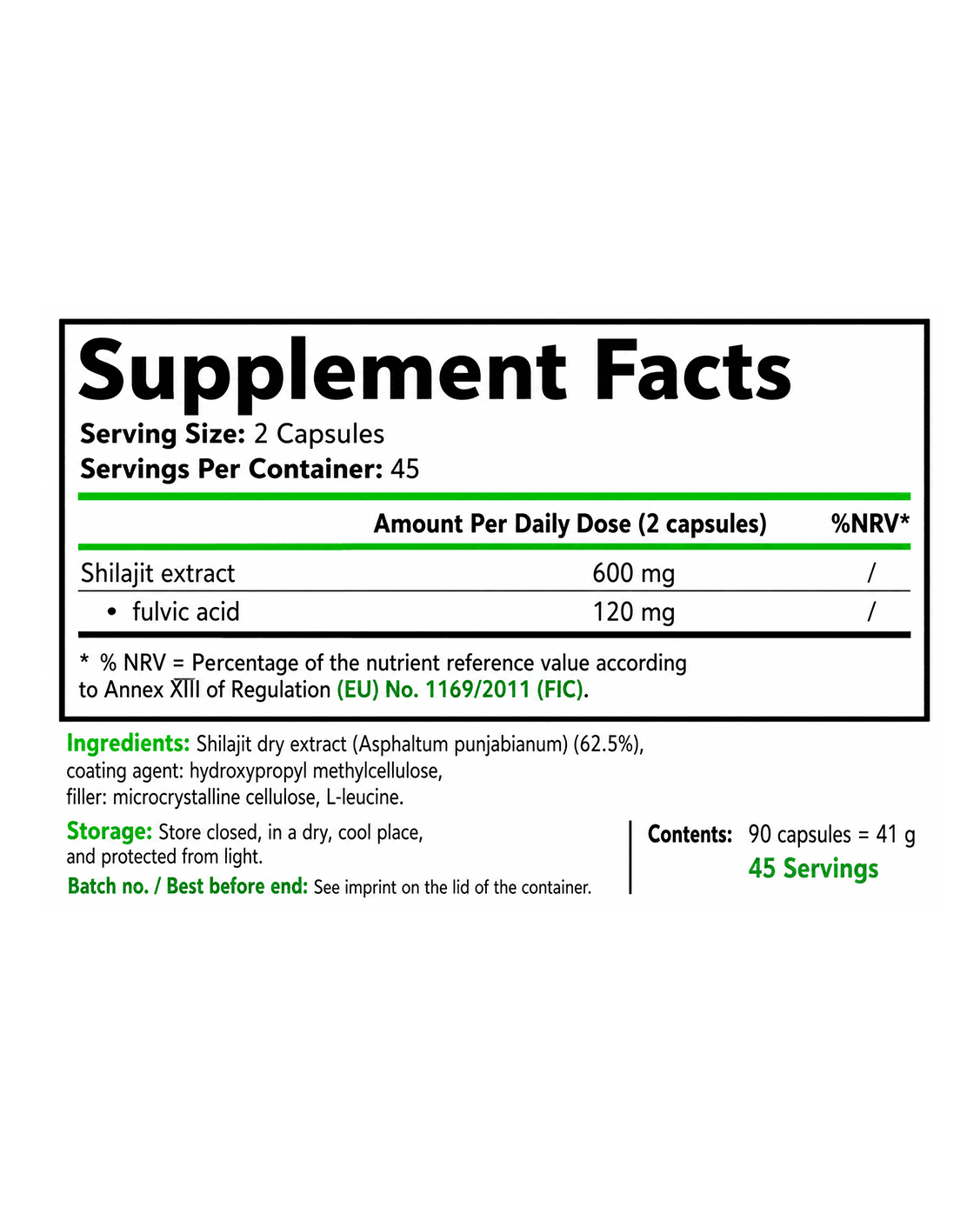 Shilajit Support 90 Capsules EU-3