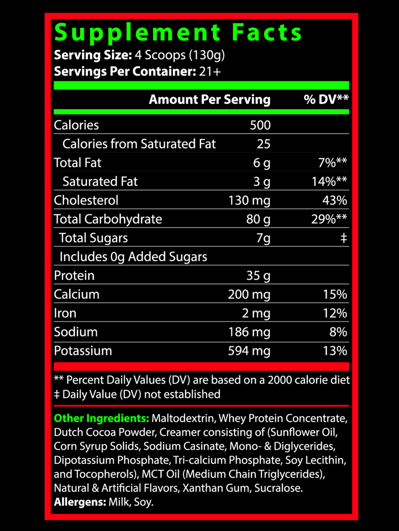 MASS GAINER (Chocolate Milkshake) Low Sugar-3