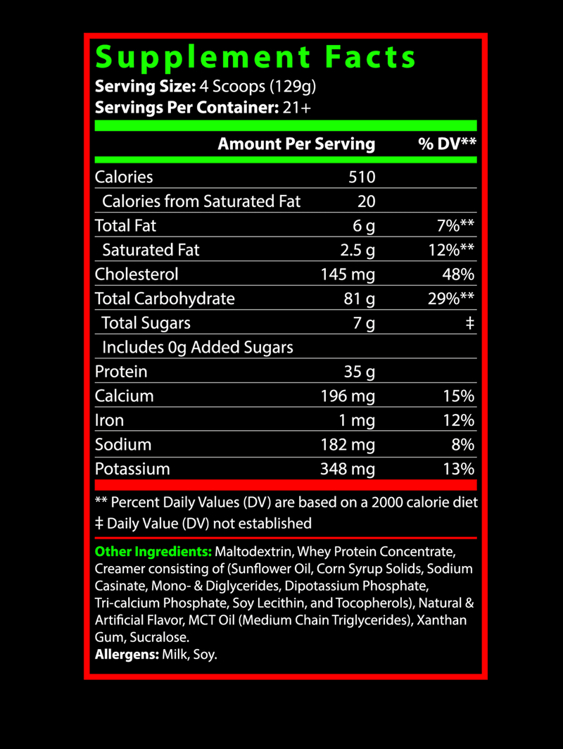 MASS GAINER (Vanilla Milkshake) Low Sugar-3