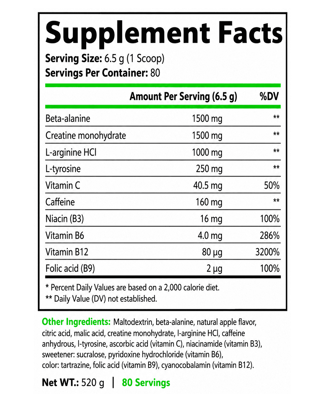 WARFARE - Pre-Workout Apple EU-3